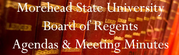 Morehead State Board of Regents Agenda Books and Meeting Minutes