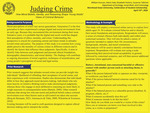 Judging Crime: How Moral Beliefs, Identity, and Reasoning Shape Young Adults' Views of Criminal Behavior by William Duncan, Alexis Hale, Elizabeth Perkins, and Suzanne Tallichet