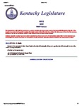 Kentucky Legislature HR12 08RS by Kentucky State House of Representatives