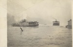Photograph of steamships on the Ohio River near Portsmouth, Ohio