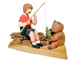 Boy with Bear by Guy Skaggs and Dollie Skaggs