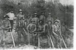Logging Crew - Clearfield Lumber Company by Morehead & North Fork Railroad Company
