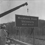 MSU Sign Installation by Morehead State University. Office of Communications & Marketing.