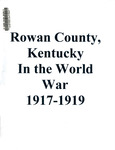 Rowan County During the World War 1917-1919