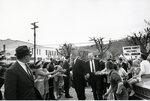 Johnson County - President Lyndon B Johnson shakes hands with crowd by Stuart S. Sprague