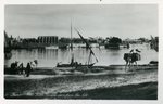 Luxor - The Luxor Temple seen from the Nile by Lehnert & Landrock