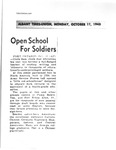 Newspaper Article – Open School for Soldiers by Albany Times-Union (Albany, New York)