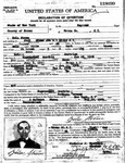 Government Document - Albert Strem Naturalization Form by U. S. Department of Labor Immigration and Naturalization Service