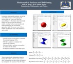 Mathematical Surfaces and 3D Printing by Haily A. Slone and R. Duane Skaggs